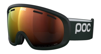Skibril POC Unisex Fovea Mid Wide Fit Pargasite Green/Partly Sunny Orange Clarity Intense