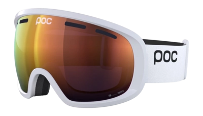 Skibril POC Unisex Fovea Wide Fit Hydrogen White/Partly Sunny Orange Clarity Intense