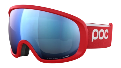 Skibril POC Unisex Fovea Wide Fit Prismane Red/Partly Sunny Blue Clarity