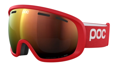 Skibril POC Unisex Fovea Wide Fit Prismane Red/Partly Sunny Orange Clarity