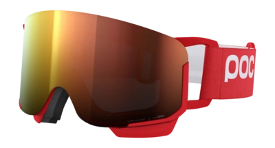 Skibril POC Unisex Nexal Mid Wide Fit Prismane Red/Partly Sunny Orange Extra lens