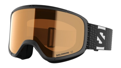 Skibril Salomon Kids Lumi Access Black / Tonic Orange 26 Cilindrische lens