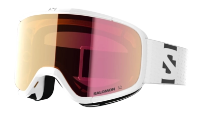 Skibril Salomon Kids Lumi White / Ruby Cilindrische lens