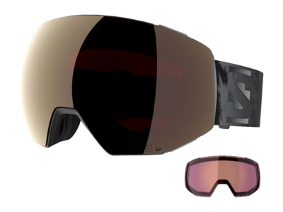 Skibril Salomon Unisex Radium Prime Sigma Black / Gun Metal / Light Blue (+ Extra Lens) Sferische lens