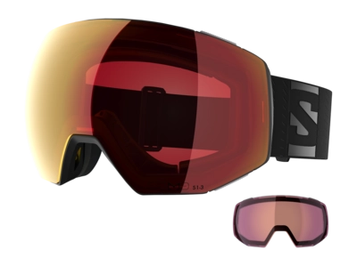 Skibril Salomon Unisex Radium Prime Sigma Photochromic Black / Poppy Red (+ Extra Lens) Anti Fog+