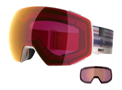 Skibril Salomon Unisex Radium Prime Sigma Rainy Day / Poppy Red (+ Extra Lens) Anti Fog+