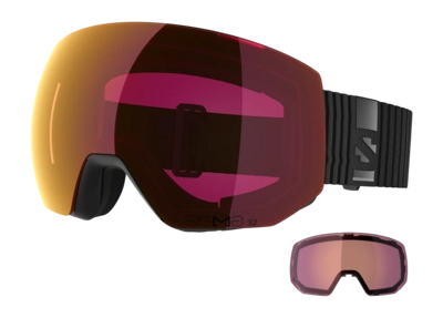 Skibril Salomon Unisex Radium Pro Sigma Black / Poppy Red / Light Blue (+ Extra Lens) Anti Fog
