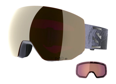 Skibril Salomon Unisex Radium Pro Sigma Blue Granite / Black Gold / Light Blue (+ Extra Lens)