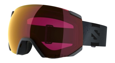 Skibril Salomon Unisex Radium Sigma Ebony / Poppy Red