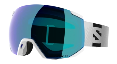 Skibril Salomon Unisex Radium White / Mid Blue Sferische lens