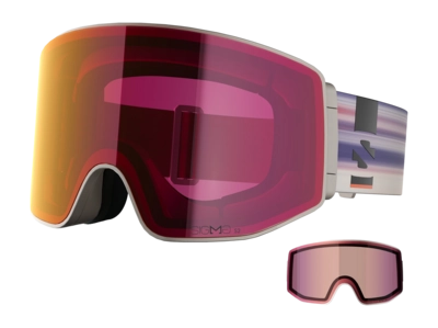 Skibril Salomon Unisex Sentry Prime Sigma Rainy Day / Poppy Red (+ Extra Lens)