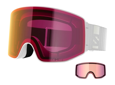 Skibril Salomon Unisex Sentry Prime Sigma White / Poppy Red (+ Extra Lens)