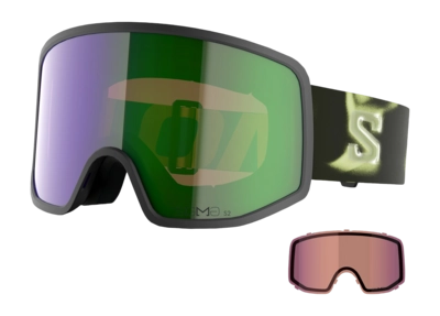 Skibril Salomon Unisex Sentry Pro S Sigma Black / Emerald / Light Blue (+ Extra Lens)