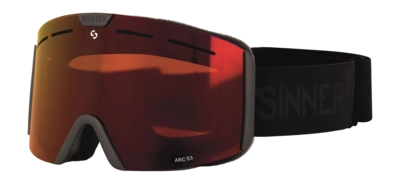 Skibril Sinner Unisex Arc Matte Black Double Full Red Mirror Vent