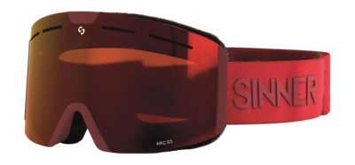 Skibril Sinner Unisex Arc Matte Burgundy Double Full Red Mirror Vent