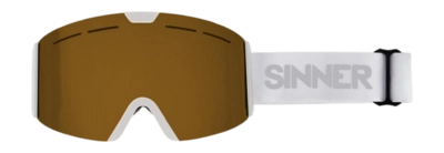 Skibril Sinner Unisex Arc S Matte White Double Orange Vent Sferische lens