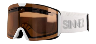 Skibril Sinner Unisex Arc Trans+ Matte White Double Trans+ Flash Mirror Orange To Smoke Vent