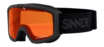 Skibril Sinner Duck Mountain Junior Matte Black Double Full Orange Mirror 25