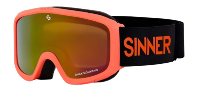 Skibril Sinner Junior Duck Mountain Matte Orange Neon Double Full Orange Mirror