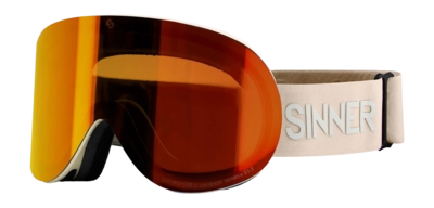 Skibril Sinner Unisex Taur Matte Light Grey Double Sintrast-Trans+ fotochromatische lens