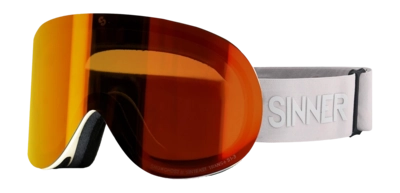 Skibril Sinner Unisex Taur Matte White Double Sintrast-Trans+