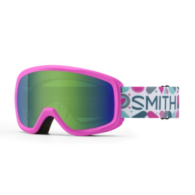 Skibril Smith Kids Snowday Vivid Pink Hearts Green Sol-X Mirror Fog-X