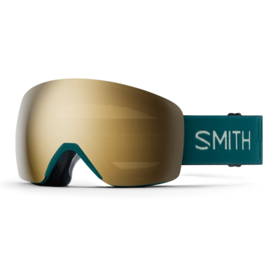 Skibril Smith Unisex Skyline Malachite ChromaPop Sun Black Gold Mirror Sferische lens