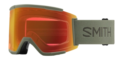 Skibril Smith Unisex Squad XL Fatigue Green ChromaPop Everyday Red Mirror Fog-X
