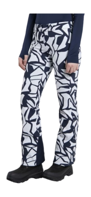 Skibroek KJUS Women Sella KJUS Navy/White Jet Print Pants Slim Fit