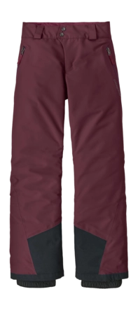 Skibroek Patagonia Kids Powder Town Pants Berry Fig Regular Fit