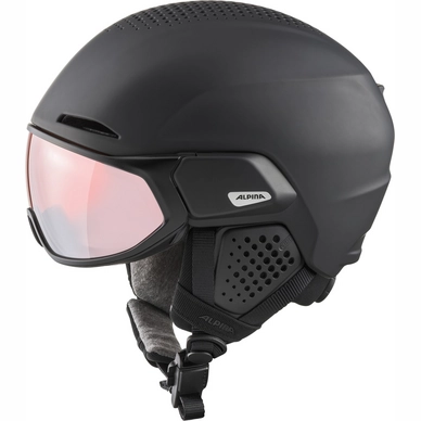 Skihelm Alpina Oro Qv Mips Mattschwarz