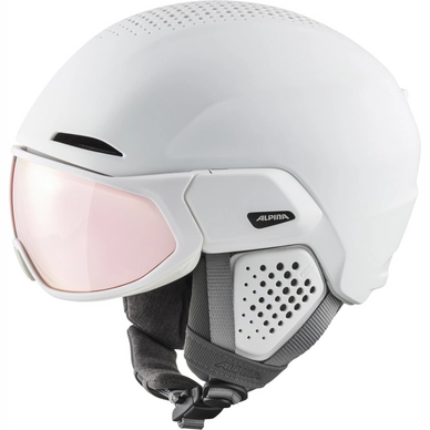 Skihelm Alpina Oro Qv MIPS Mattweiß