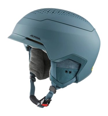 Skihelm Alpina Unisex Banff Mips Dirt/Blue Matt