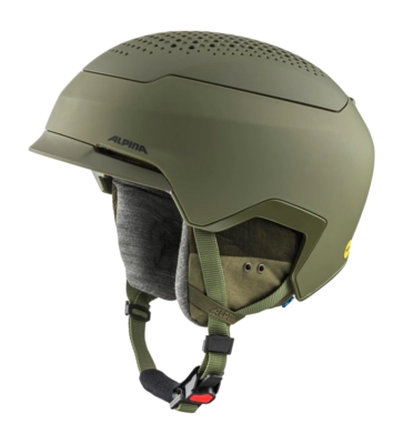 Skihelm Alpina Unisex Banff Mips Olive Matt Hybrid Tec