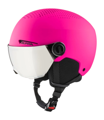 Skihelm Alpina Kids Zupo Visor Q-Lite Pink Matt Hardshell