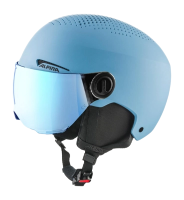 Skihelm Alpina Kids Zupo Visor Q-Lite Smoke/Blue Matt Hardshell