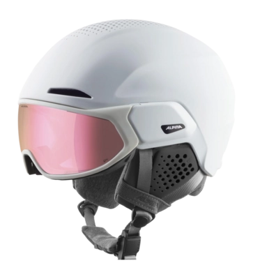 Skihelm Alpina Dames Heren Oro QV Mips White Matt/Water-Pink QuattroVarioflex