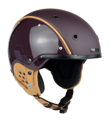 Skihelm Casco SP-3 Academia ML Version with MagnetLink Reddishbrown Check