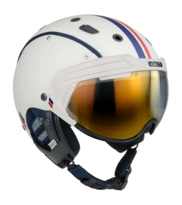 Skihelm Casco SP-6 Legend Ivory Blue Red