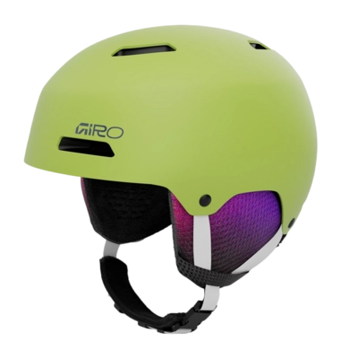 Skihelm Giro Kids Crue Matte Flo Green Hardshell