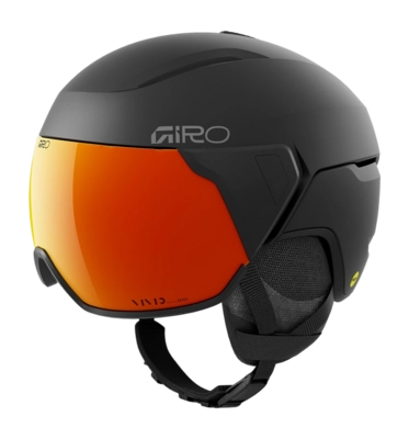Skihelm Giro Unisex Orbit Spherical Mattee Black/Vivid Ember Mips
