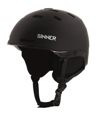 Skihelm Sinner Kinderen Kaiser Matte Black Dubbele In-Mould-technologie