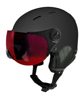 Skihelm Sinner Unisex Typhoon Visor Matte Black 25 Hardshell ABS