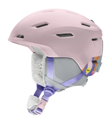 Skihelm Smith Kids Descend Jr. Mips Matte Carnation Puzzzle Koroyd