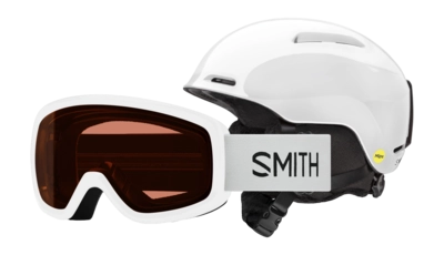 Skihelm Smith Kids Glide Jr. Mips/ Snowday Combo White AirEvac