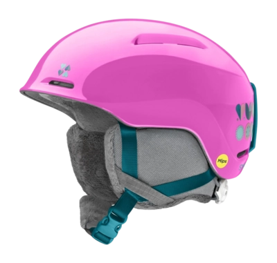 Skihelm Smith Kids Glide Jr. Vivid Pink Hearts Mips In-mold