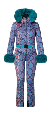 Skipak Goldbergh Women Zafira Faux Border Snake Turquoise