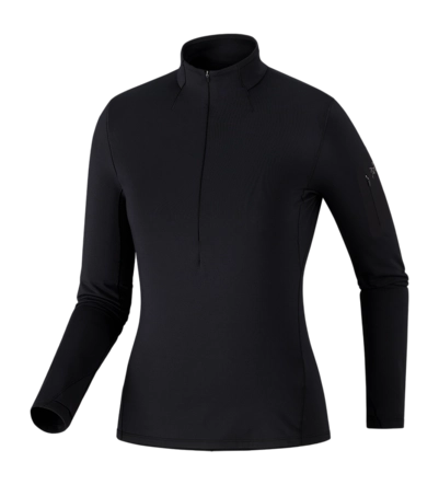 Skipully Arc'teryx Women Rho Zip Neck Black 2026 Nauwsluitend