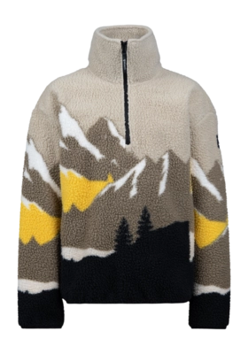Skipully Brunotti Boys Rodrigy-Print Fleece Black Boxy fit