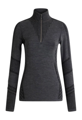 Skipully Fusalp Women Seama Gris Chiné/Noir Nauwsluitende pasvorm